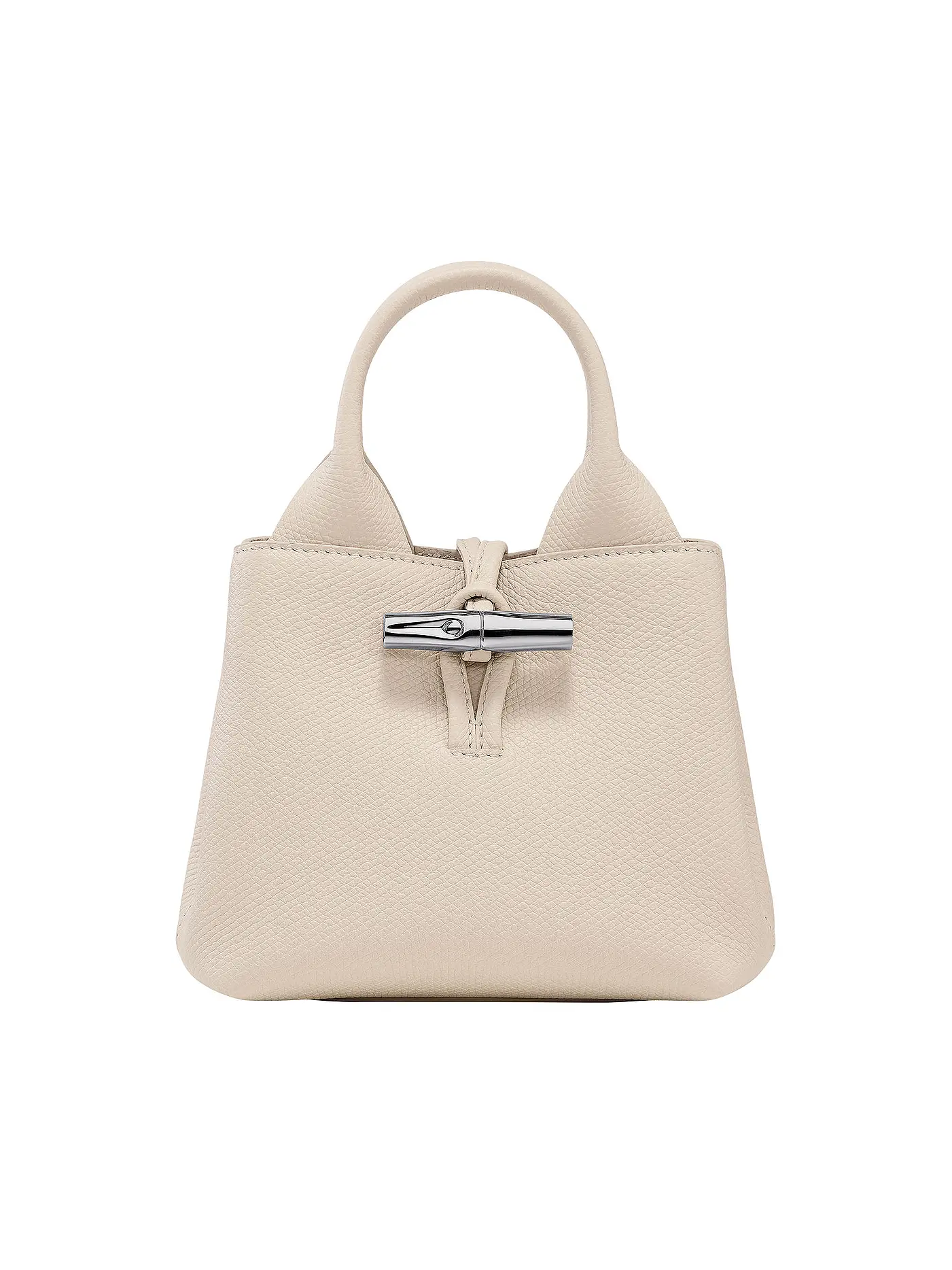 LONGCHAMP | Le Roseau Handle Bag XSmall, Noir | beige